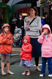 Rainy day for a parade